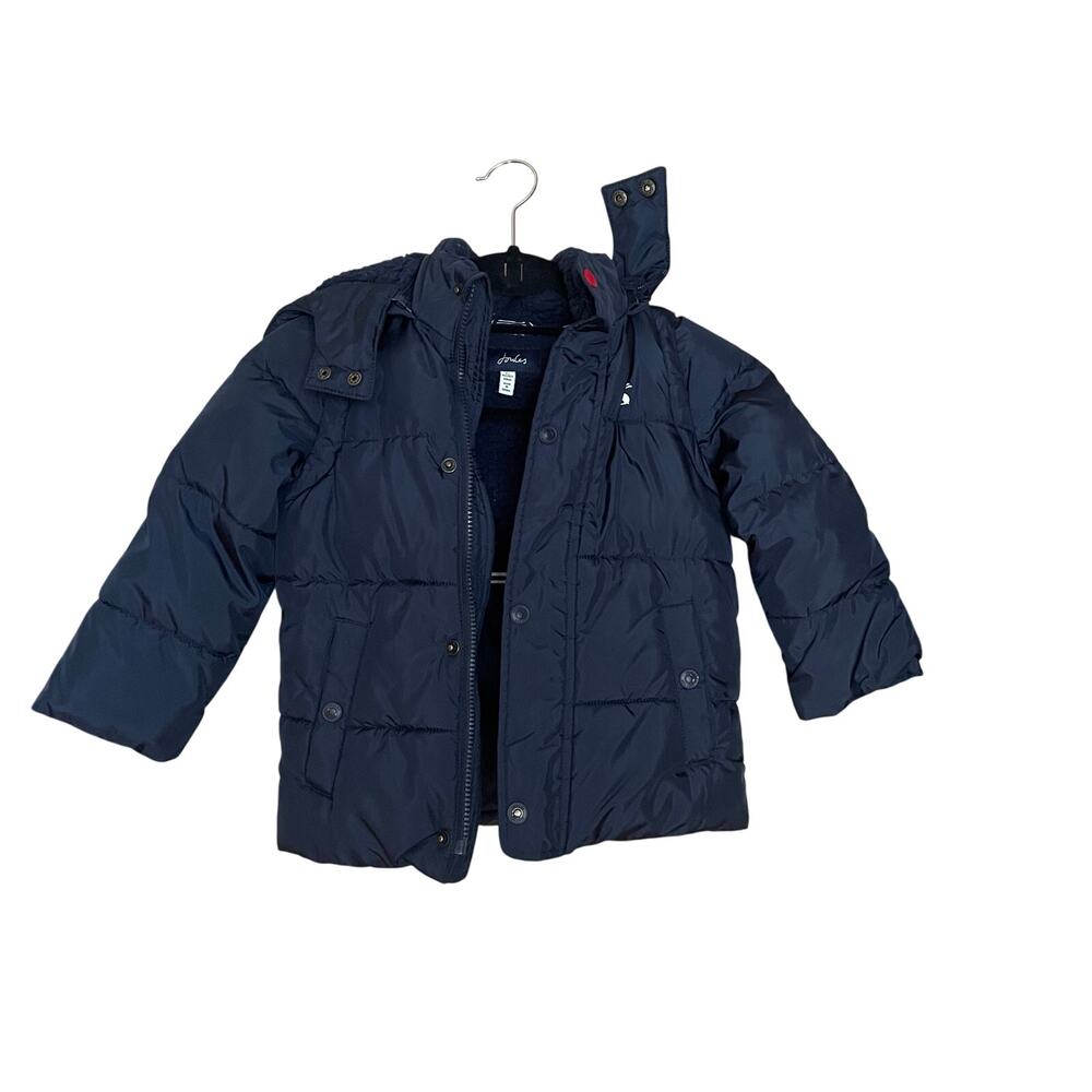Joules Wren 2-in-1 Jacket Boys 5 Navy Puffer Coat Removable Sleeves Vest